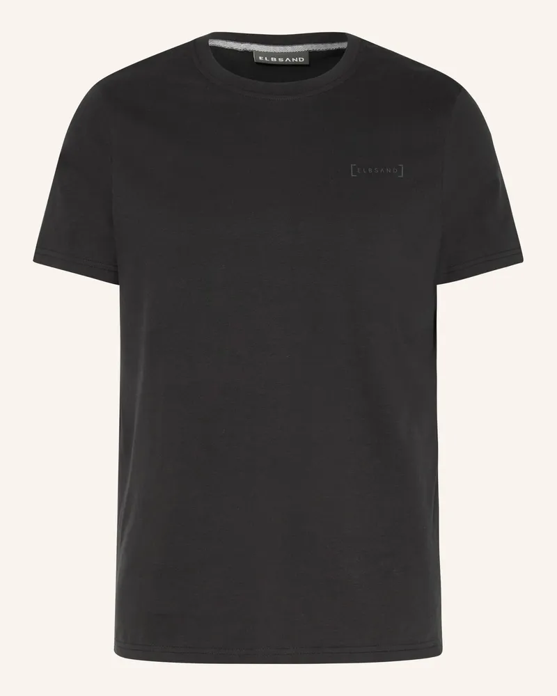 ELBSAND T-Shirt Edo schwarz Schwarz