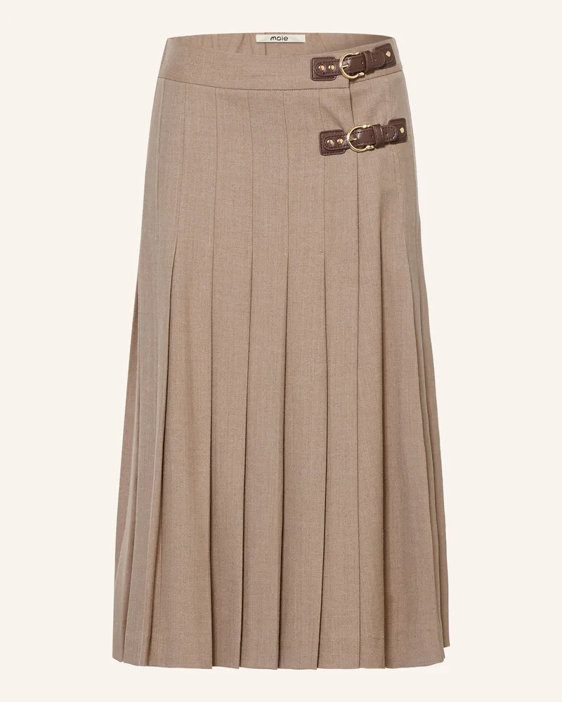 Maje Faltenrock beige Beige