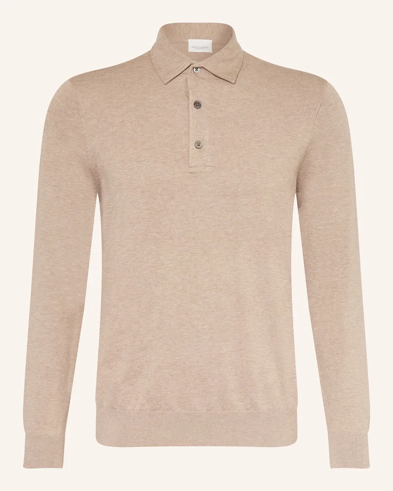 Profuomo Strick-Poloshirt beige Beige