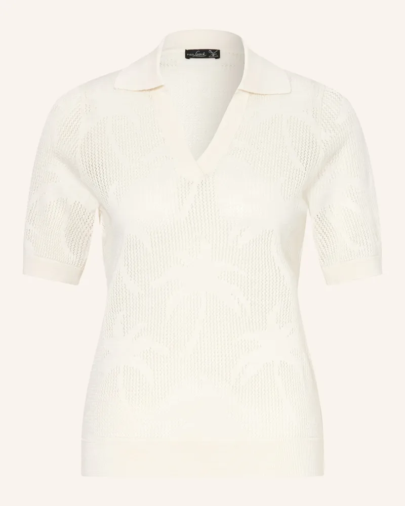 van Laack Strick-Poloshirt VL-SAIDAS-XX mit Leinen Ecru
