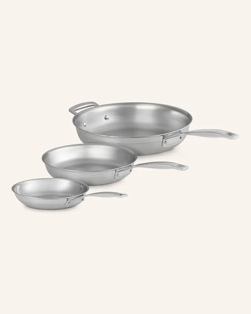 Le Creuset 3er-Set Pfannen silber No