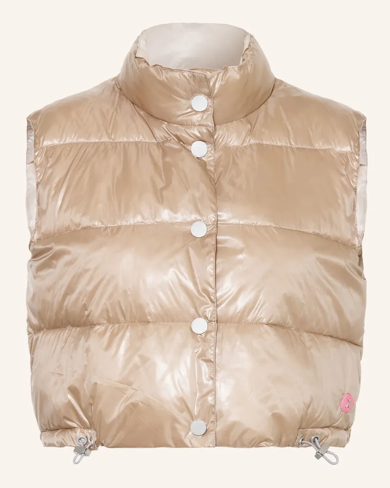 Frieda & Freddies Cropped-Steppweste MADDY zum Wenden Beige