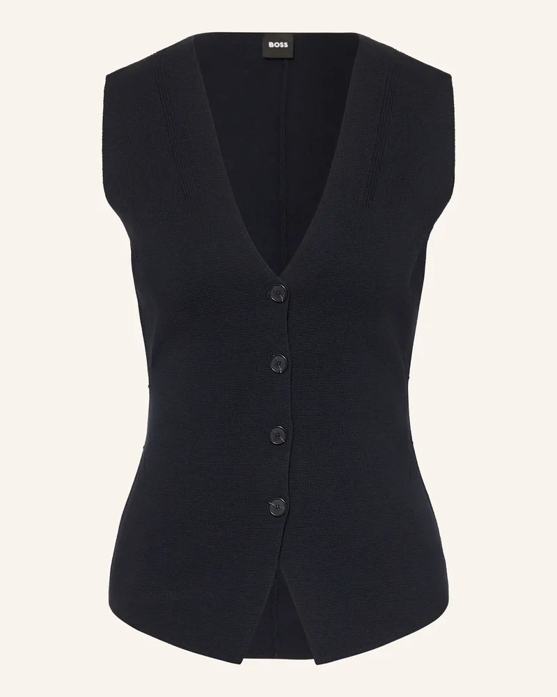 HUGO BOSS Strickweste FYLVIE Dunkelblau