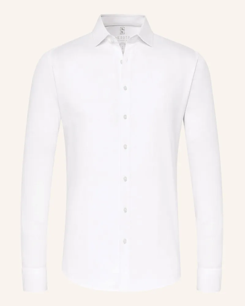 DESOTO Jerseyhemd Slim Fit Weiss