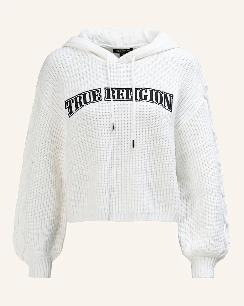 True Religion Hoodie EMBROIDERY Weiss