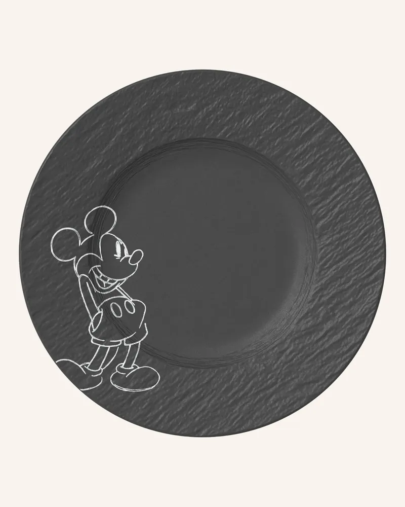 Villeroy & Boch Frühstücks-/Dessertteller Manufacture Rock - Mickey Mouse schwarz Schwarz