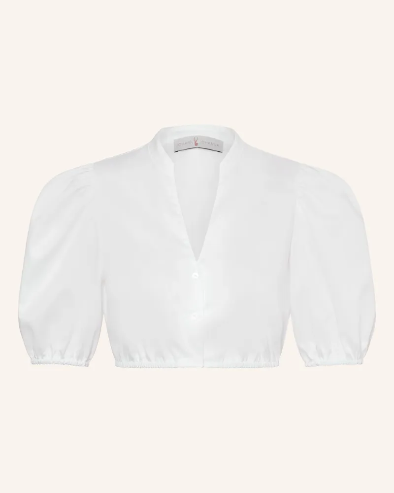 Johann & Johanna Dirndlbluse weiss Weiss