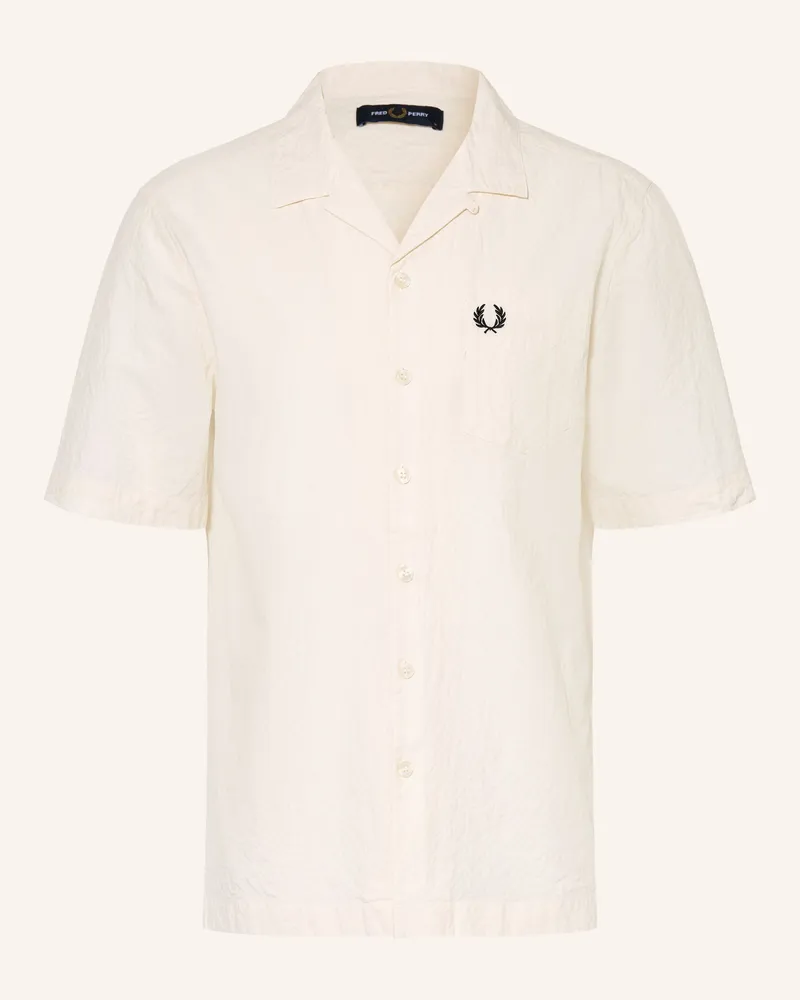 Fred Perry Resorthemd Comfort Fit weiss Ecru