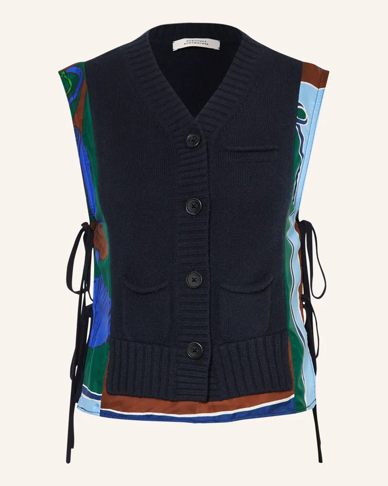 Dorothee Schumacher Weste Foulard Statements Im Materialmix blau Dunkelblau