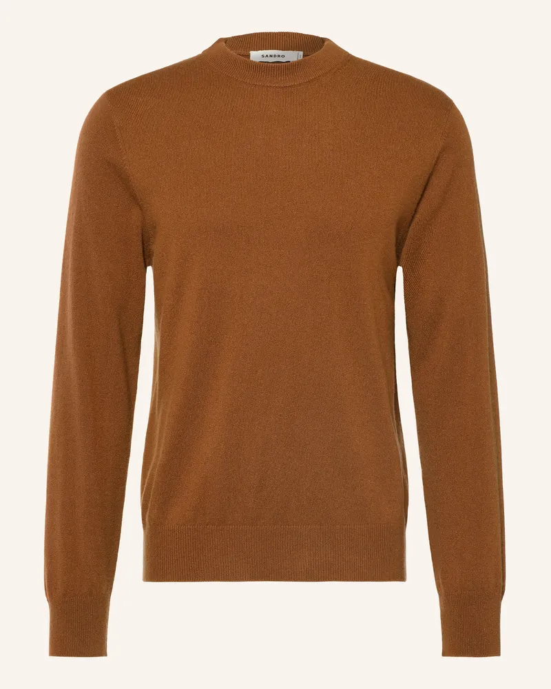 Sandro Cashmere-Pullover braun Cognac