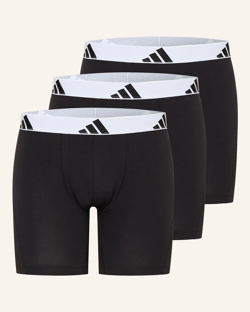 adidas 3er-Pack Boxershorts Active Flex Cotton schwarz Schwarz
