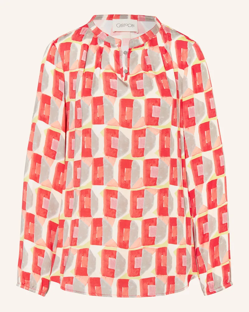 Cartoon Blusenshirt rot Creme