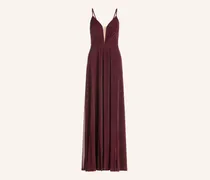 Abendkleid mit Glitzergarn und Cut-outs