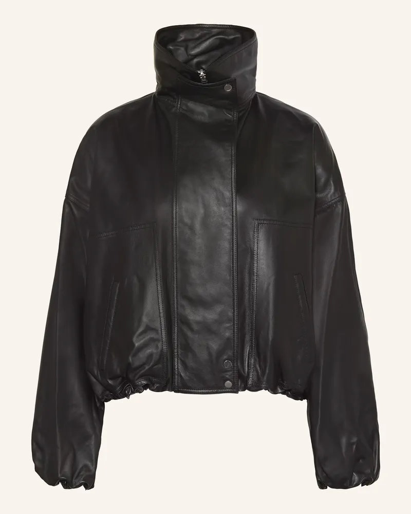 UTZON Lederjacke Jade schwarz Schwarz