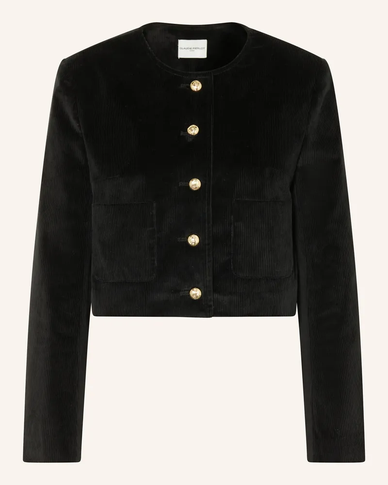 Claudie Pierlot Kastenjacke aus Cord Schwarz