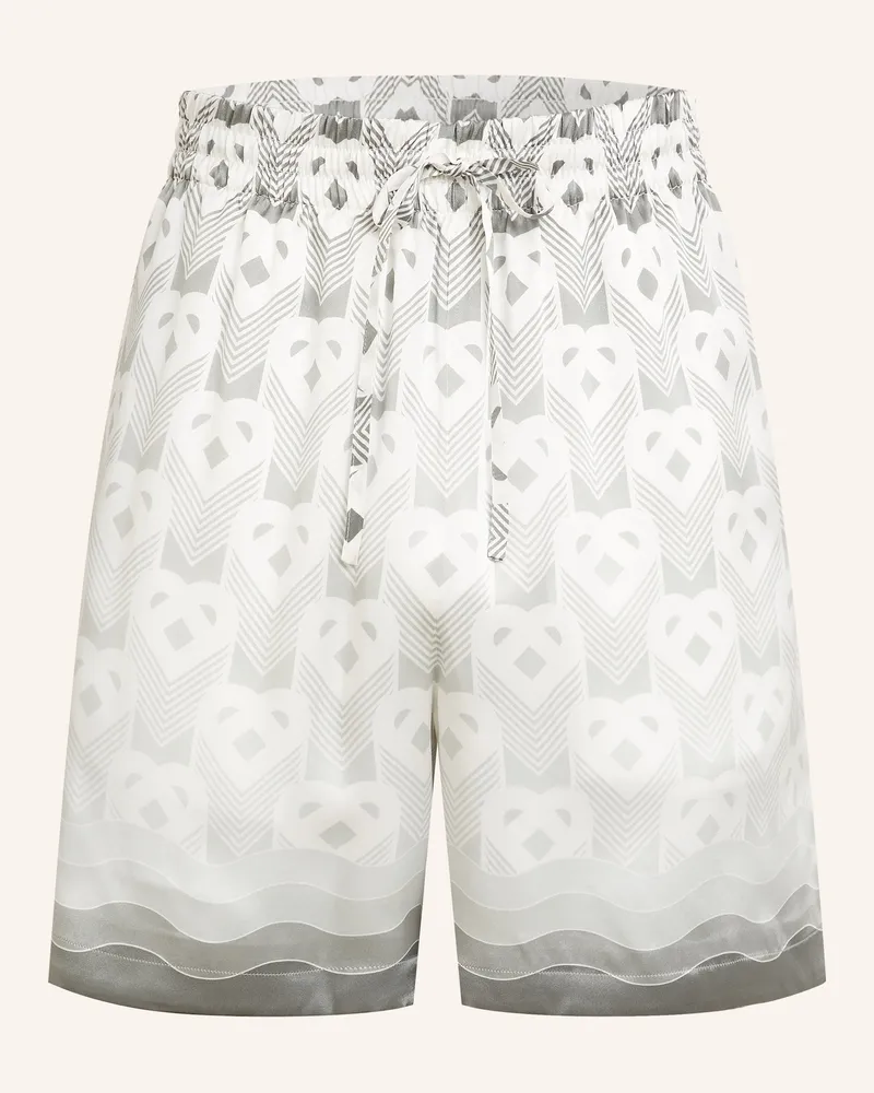 Casablanca Paris Seidenshorts grau Weiss