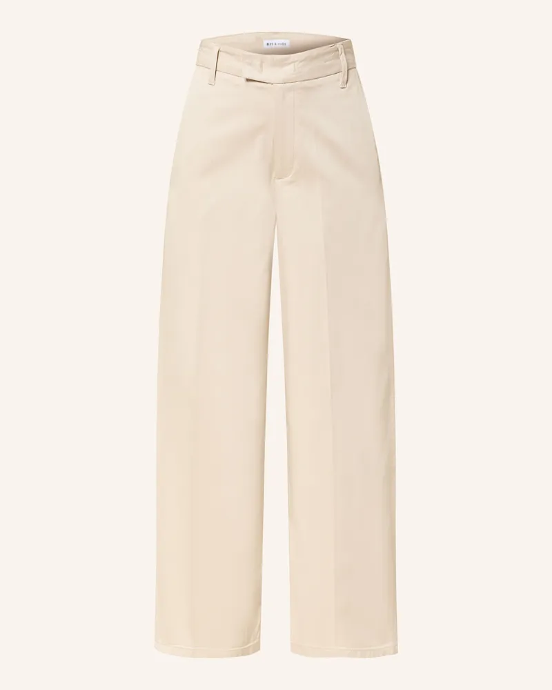 Mrs & HUGS 7/8-Hose grau Hellbraun