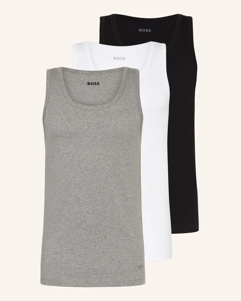 HUGO BOSS 3er-Pack Unterhemden weiss Weiss