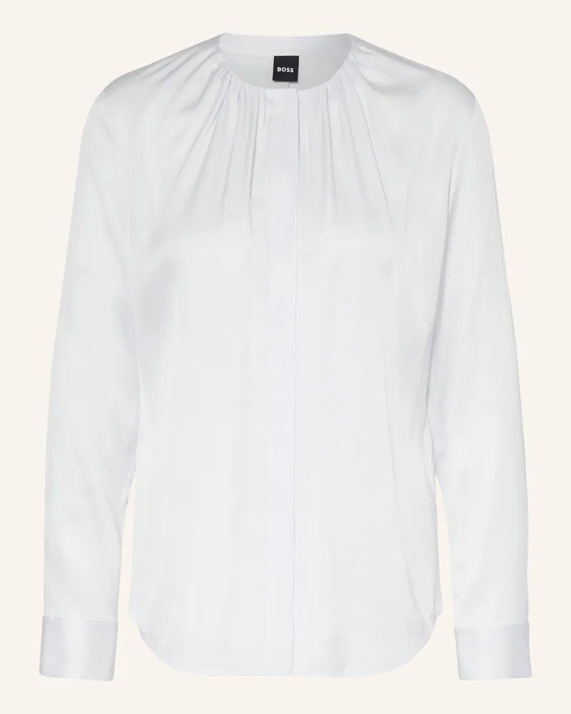 HUGO BOSS Seidenbluse BANORAH Hellblau