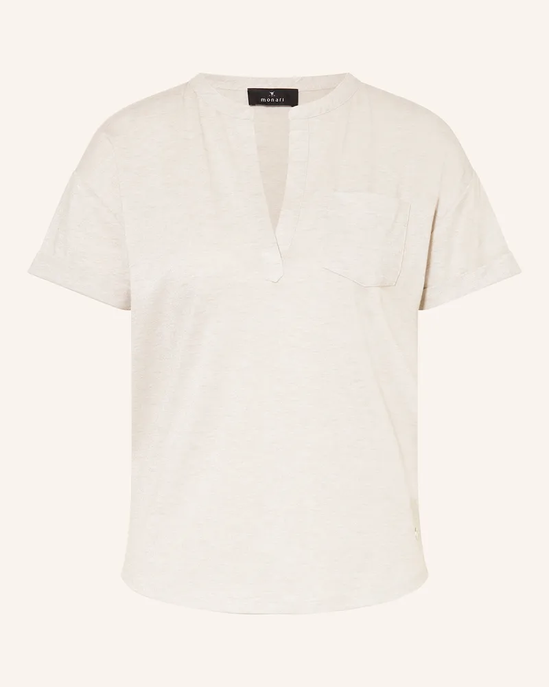 monari T-Shirt mit Glitzergarn Beige