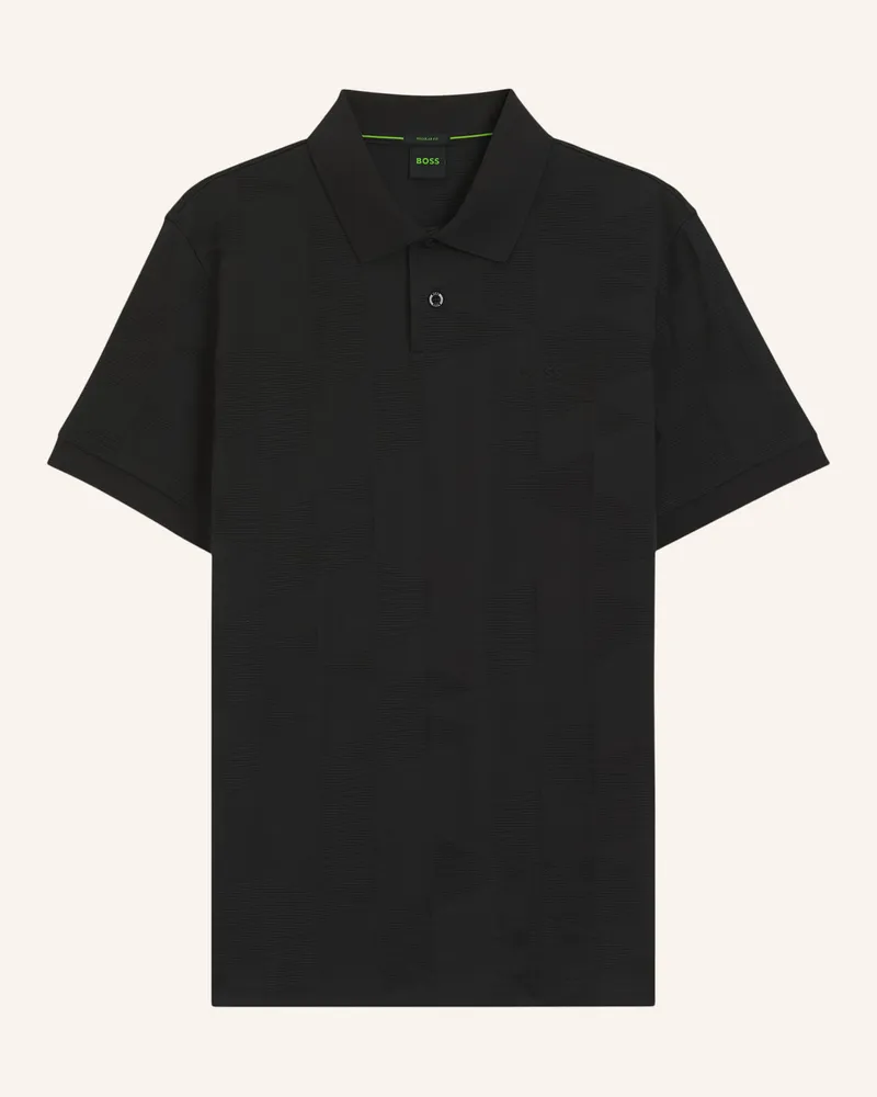 HUGO BOSS Polo Pl_Network Jq Pirax Regular Fit schwarz Schwarz