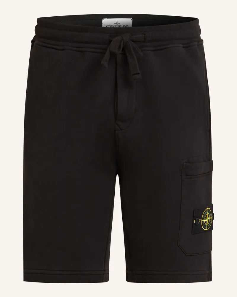 Stone Island Sweatshorts schwarz Schwarz