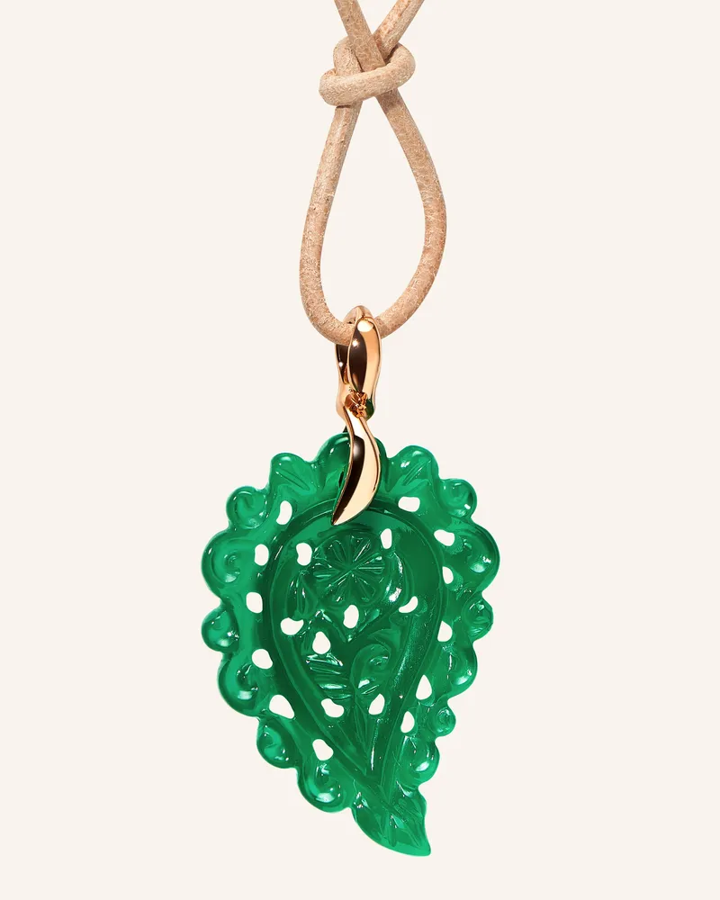 TAMARA COMOLLI Anhänger PENDANT INDIA SMALL GREEN ONYX aus 18 Karat Roségold und grüner Onyx Roségold