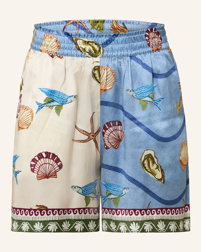 lilienfels Seidenshorts Blau