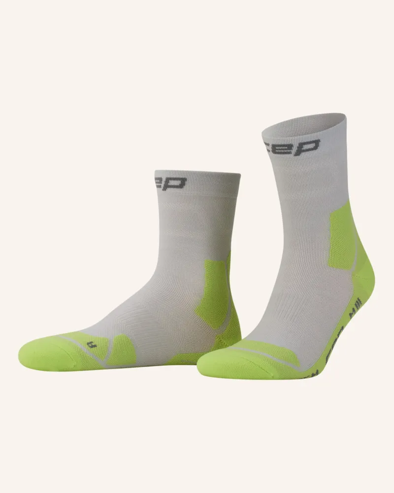 CEP Trekking-Socken LIGHT CUSHION COMPRESSION - MID CUT mit Merino Hellgrau