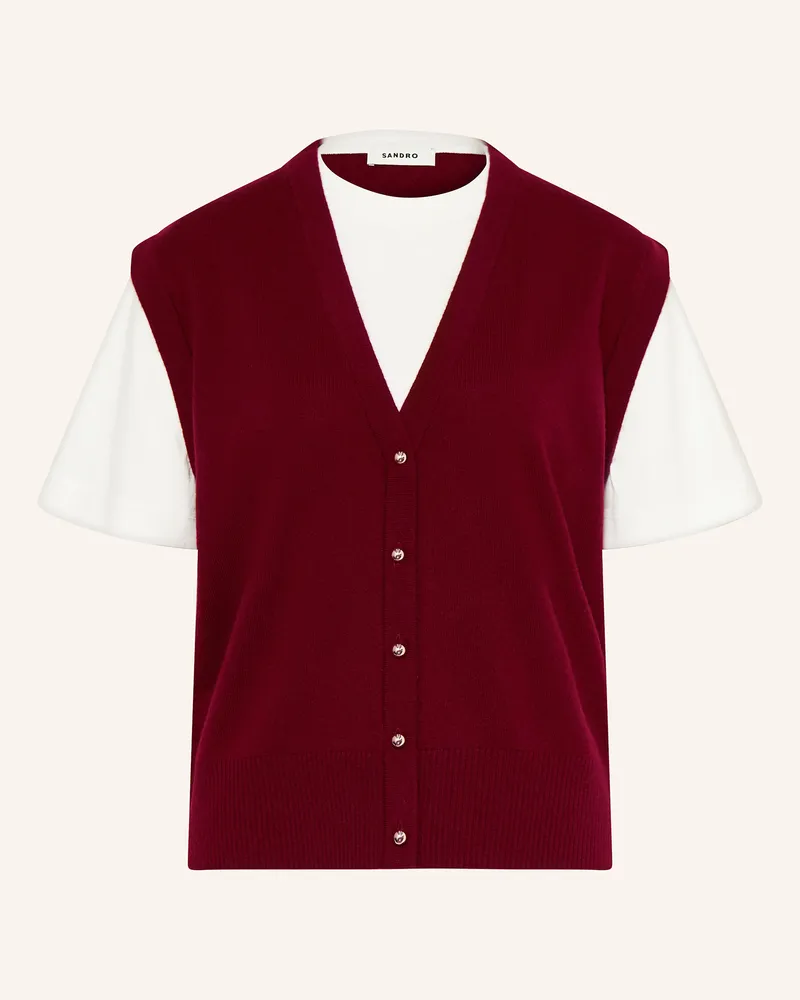 Sandro Strickshirt Dunkelrot