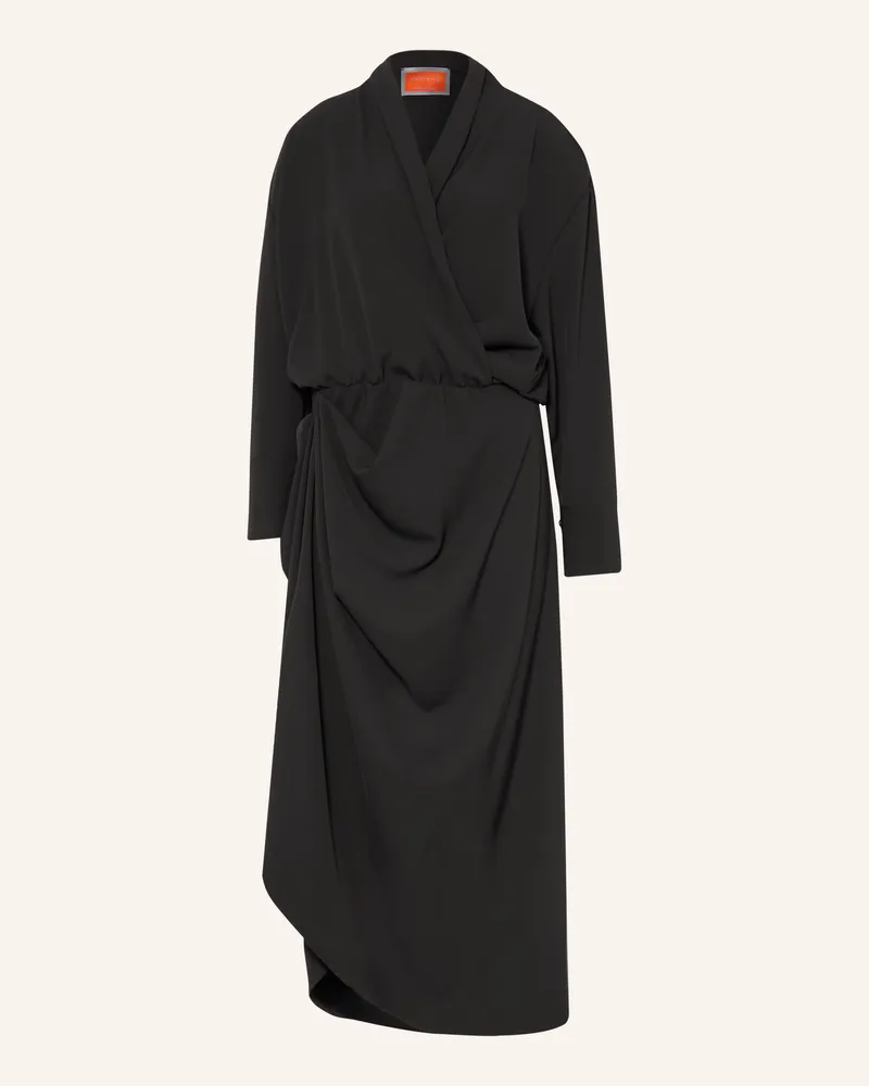 ANNA's dress affair Kleid In Wickeloptik schwarz Schwarz