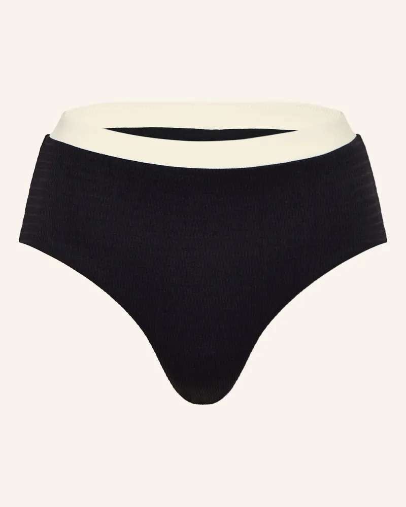 Seafolly Australia High-Waist-Bikini-Hose Bandwave schwarz Schwarz