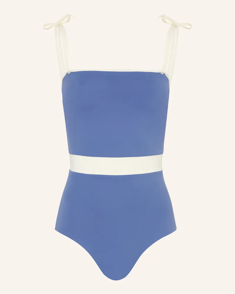 MYMARINI Bandeau-Badeanzug BANDEAUSUIT zum Wenden mit UV-Schutz 50 Blau