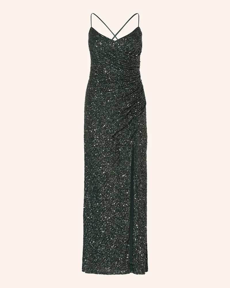 Vera Mont Abendkleid mit Pailletten Dunkelgrün
