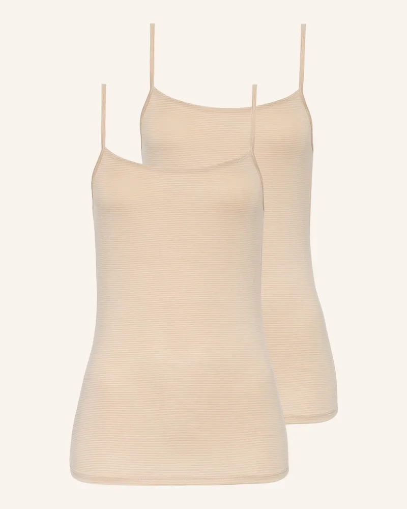 Schiesser 2er-Pack Tops MODAL ESSENTIALS Beige