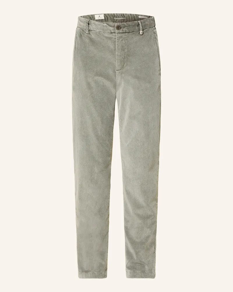 MYTHS Cordhose im Jogging-Stil Slim Fit Hellgrün