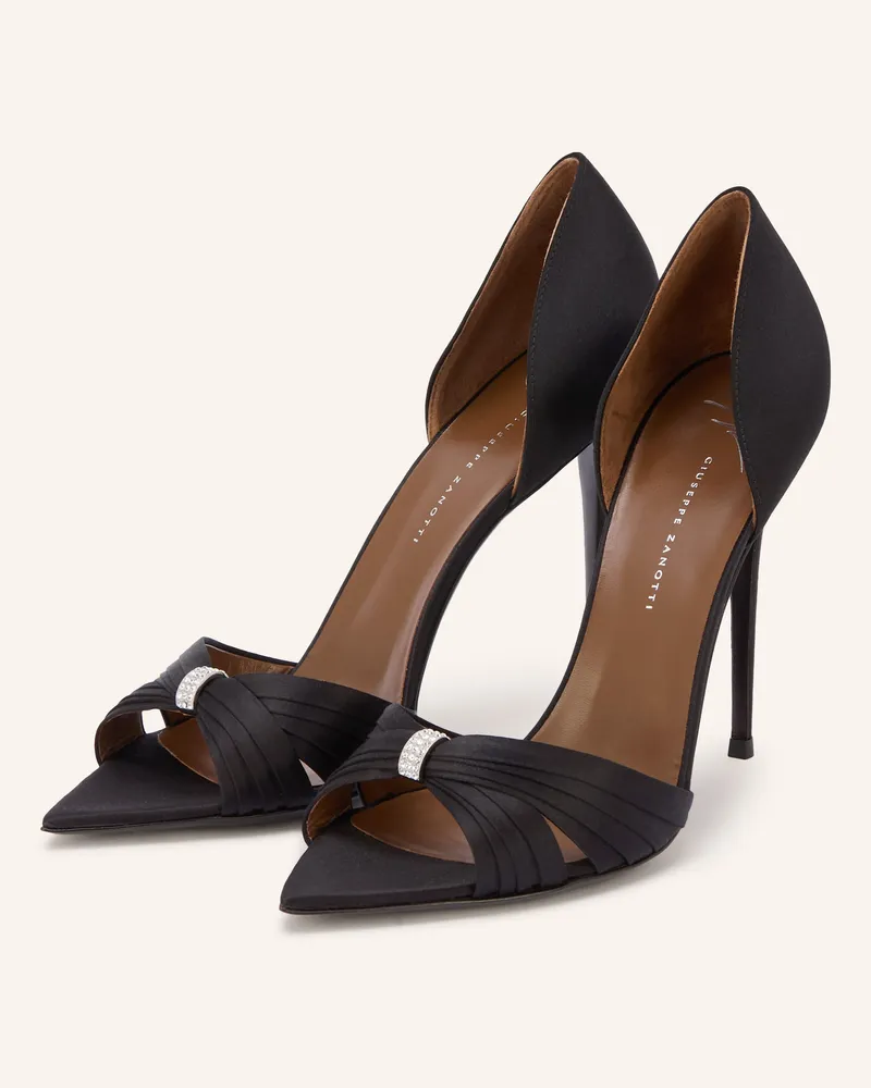 Giuseppe Zanotti Sandaletten Lumière Mit Schmucksteinen schwarz Schwarz