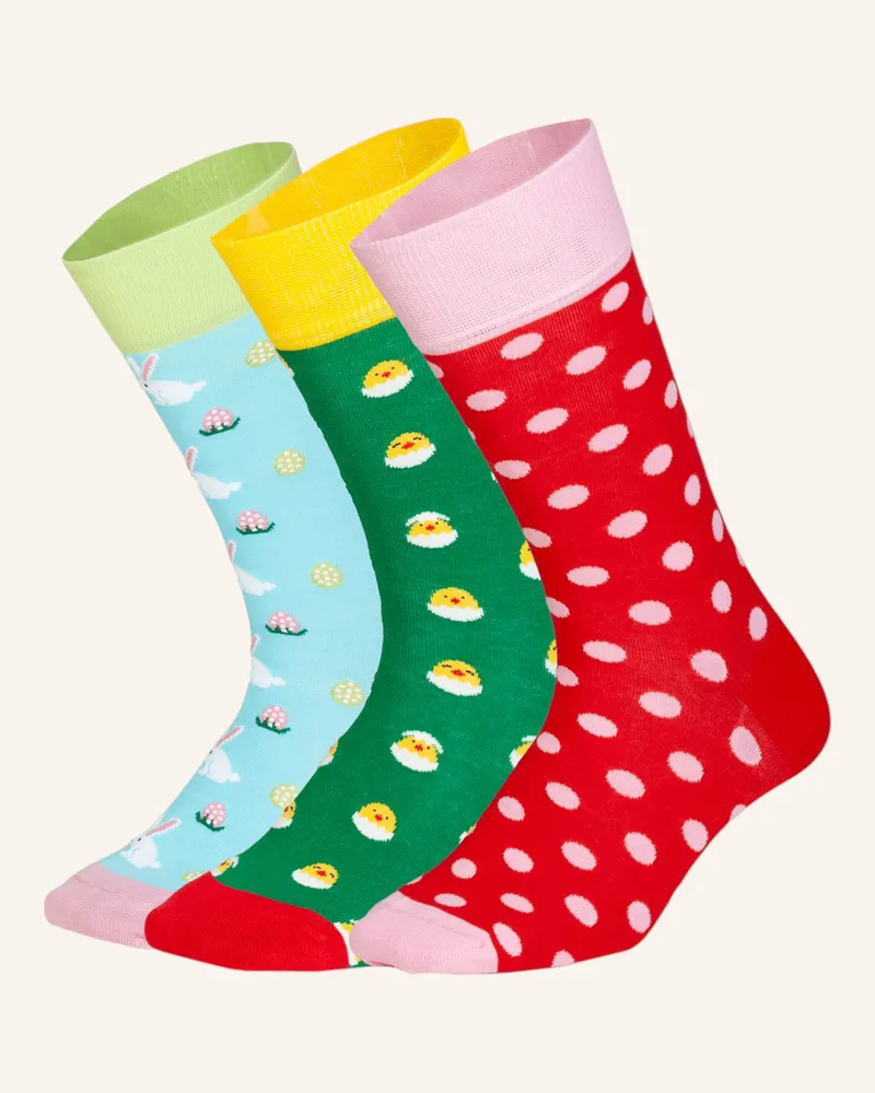 DillySocks Socken Hoppy Days (3er Box) rot Hellblau