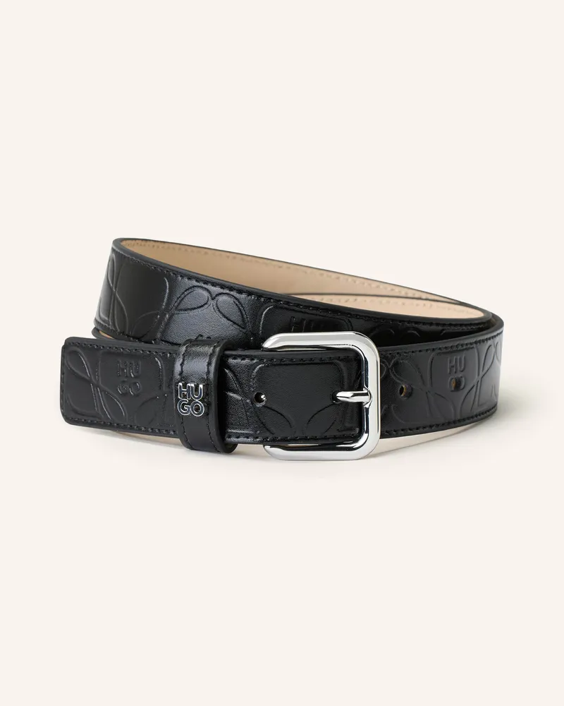 HUGO BOSS Ledergürtel ELAYA Schwarz