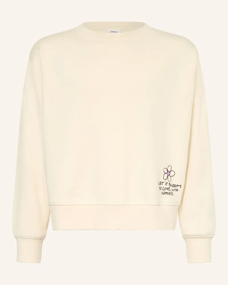S.Oliver Sweatshirt weiss Ecru