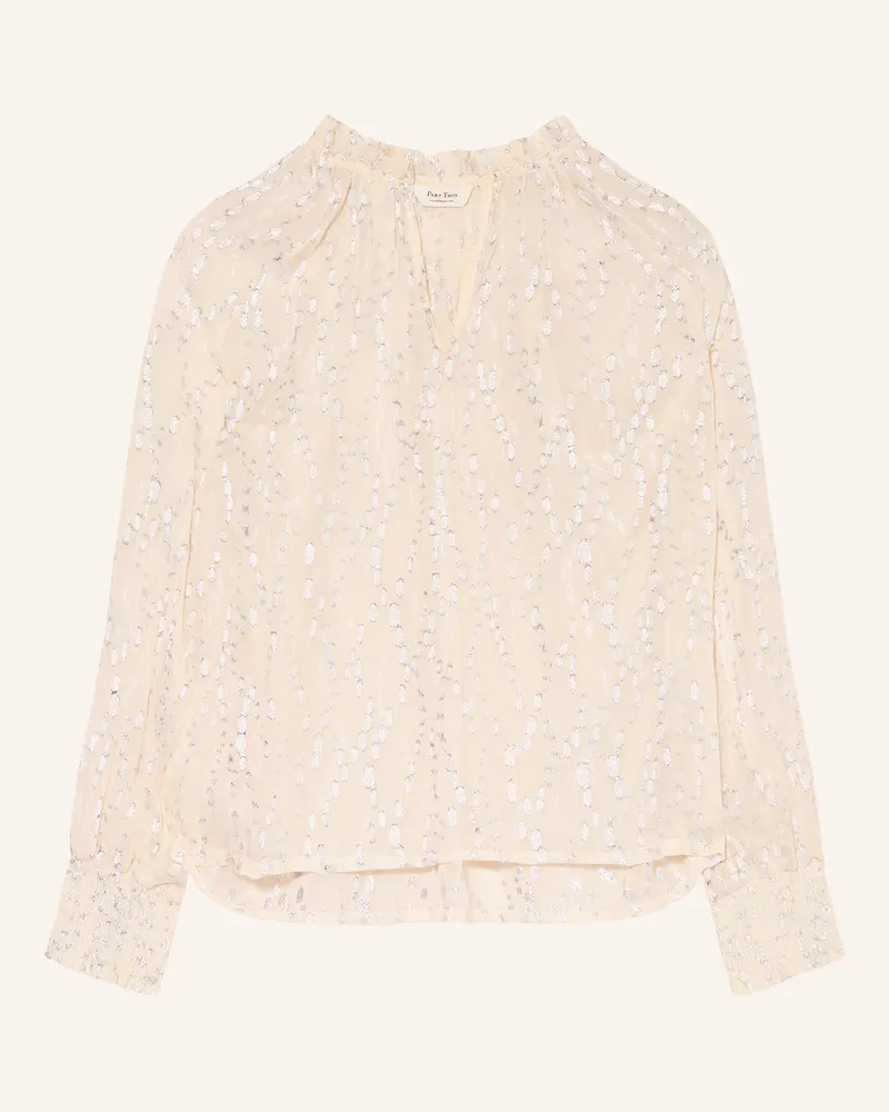 Part Two Bluse TEIA mit Glitzergarn Ecru