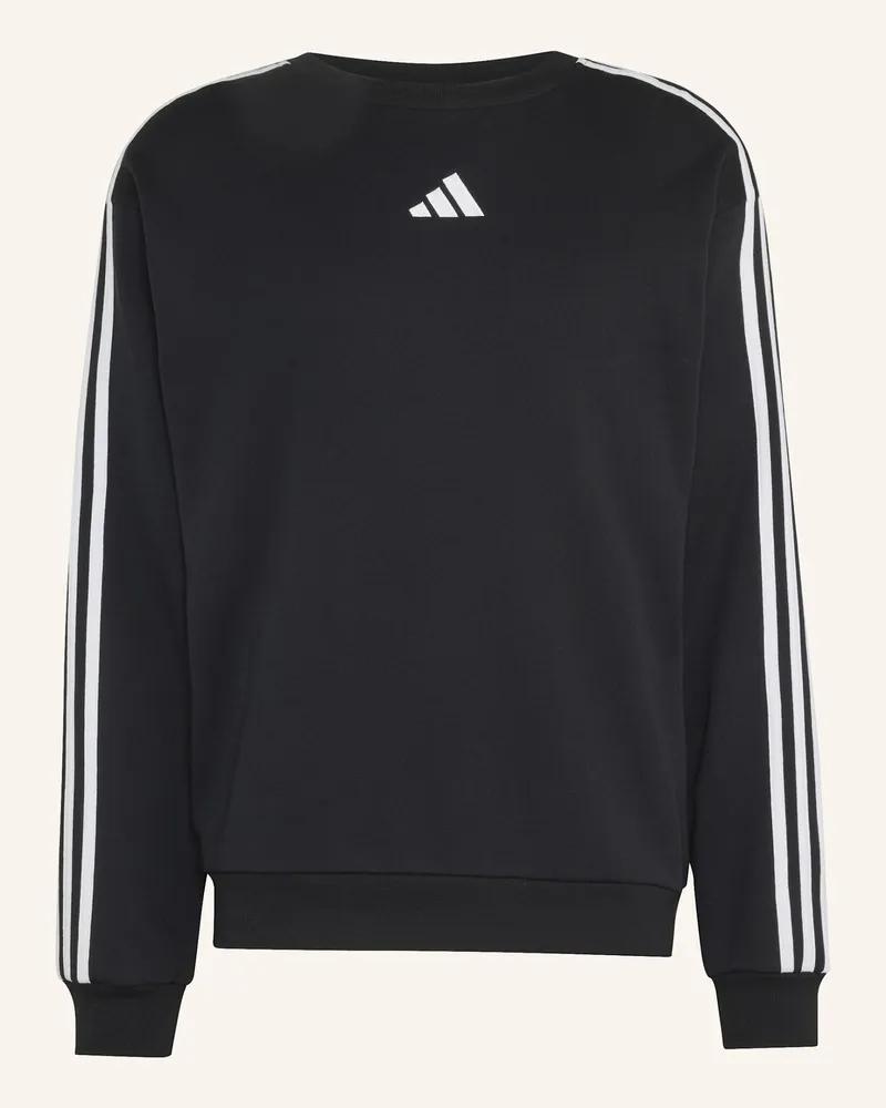 adidas Essentials 3-Streifen French Terry Sweatshirt schwarz Schwarz
