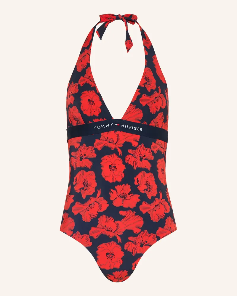 Tommy Hilfiger Neckholder-Badeanzug rot Rot