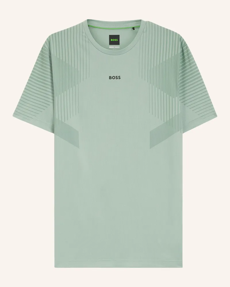 HUGO BOSS T-Shirt Ts_Active Push Slim Fit gruen Grün