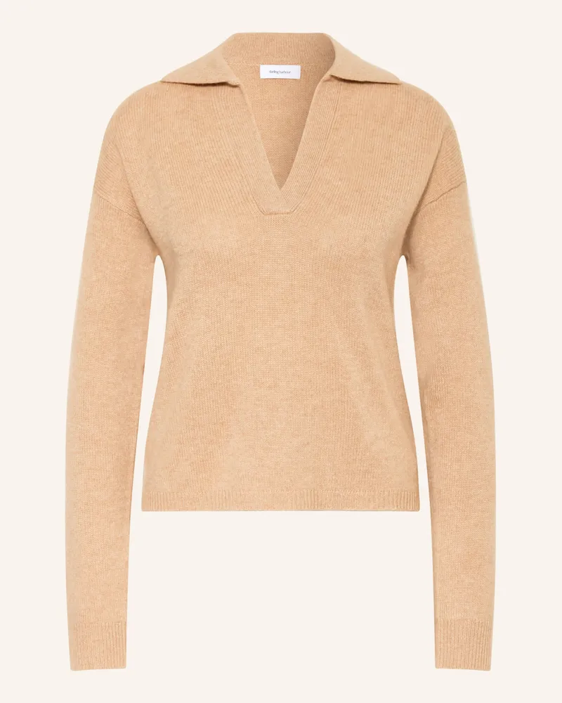 Darling Harbour Strick-Poloshirt Aus Cashmere braun Camel
