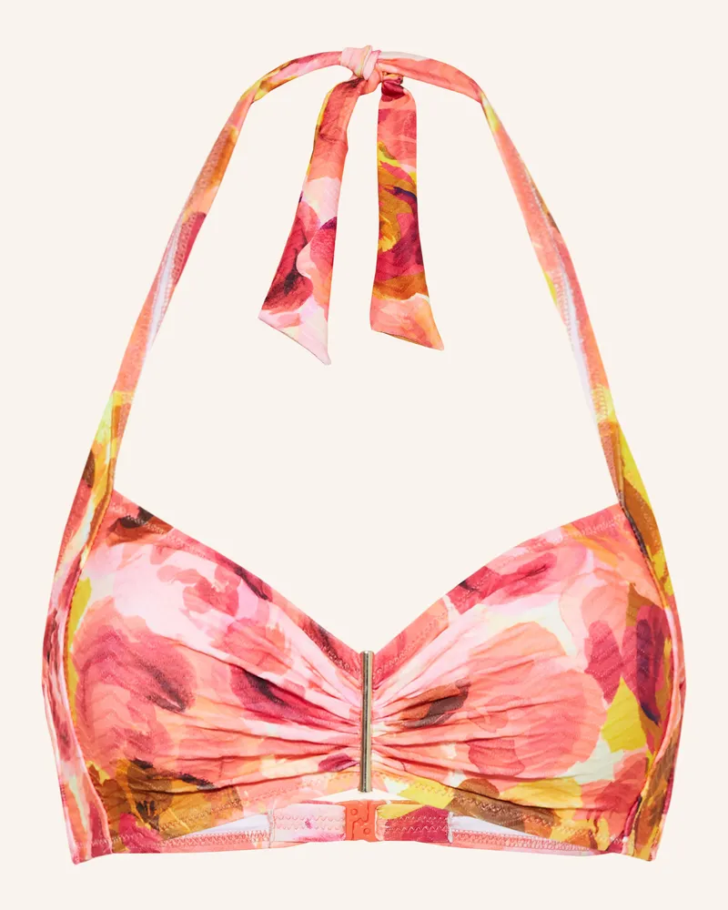 watercult Neckholder-Bikini-Top EUPHORIC BLOOMWAVE Neonpink