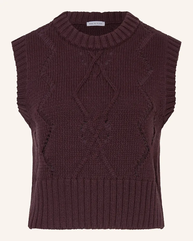 Mrs & HUGS Pullunder Dunkellila