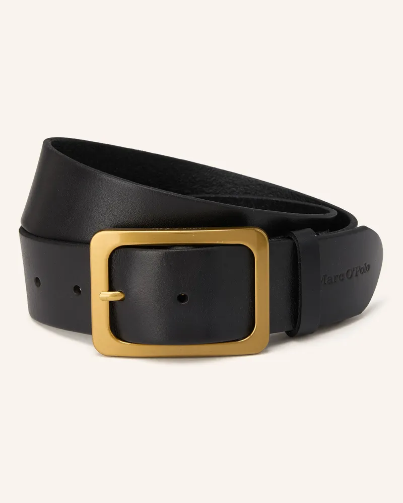 Marc O'Polo Ledergürtel Schwarz