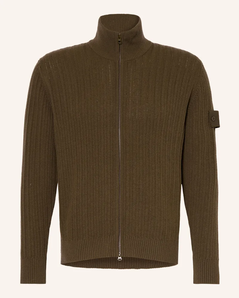 Stone Island Strickjacke Ghost gruen Oliv
