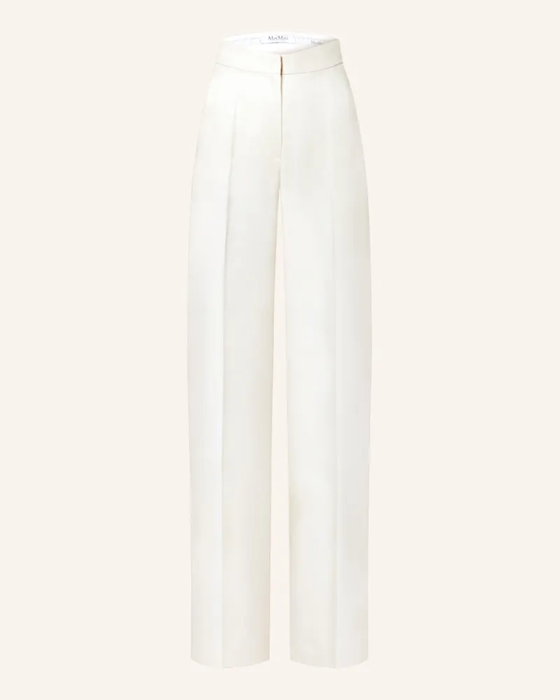 Max Mara Marlenehose HANGAR aus Leinen Ecru